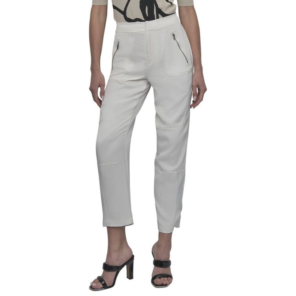 Dkny Womens  Glazed Dressing Pant, White